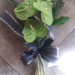 Kód: Q002  obsah:  anthurie, zeleň, stuha