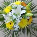 Kód: L015  obsah:  chrizantéma, lilie, gerbera, santina, zeleň