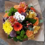 Kód: L015  obsah:  gerbera, růže, alstromélie, santina, zeleň