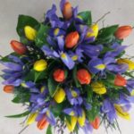 Kód: L029  obsah:  tulipány, irisy, zeleň